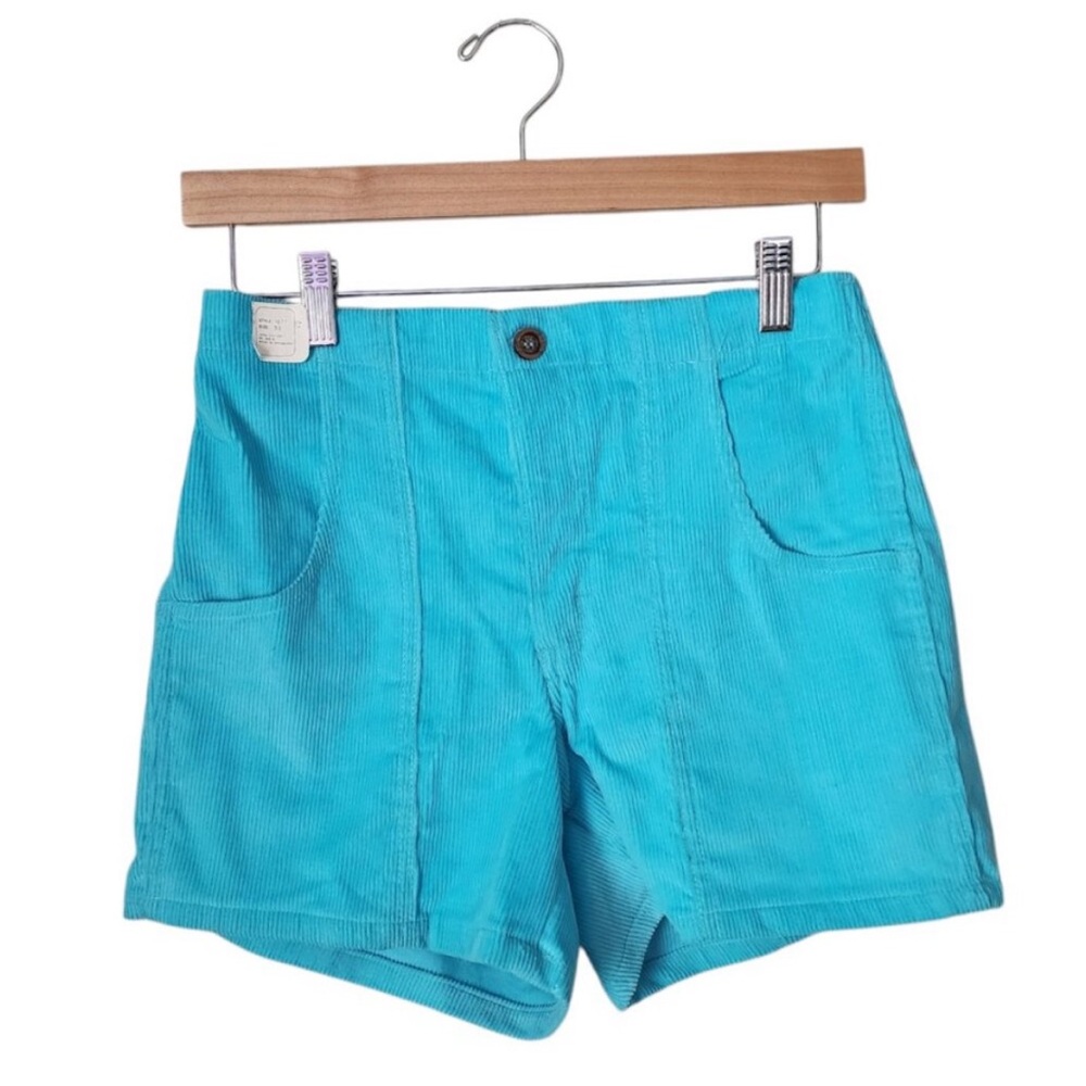 SOUTH BAY VINTAGE 80's blue Corduroy Shorts NEW OLD STOCK Size 30